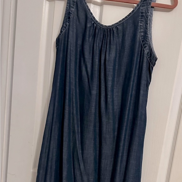 Chicos maxi Boho denim dress with pockets size 0.5 - Picture 2 of 6